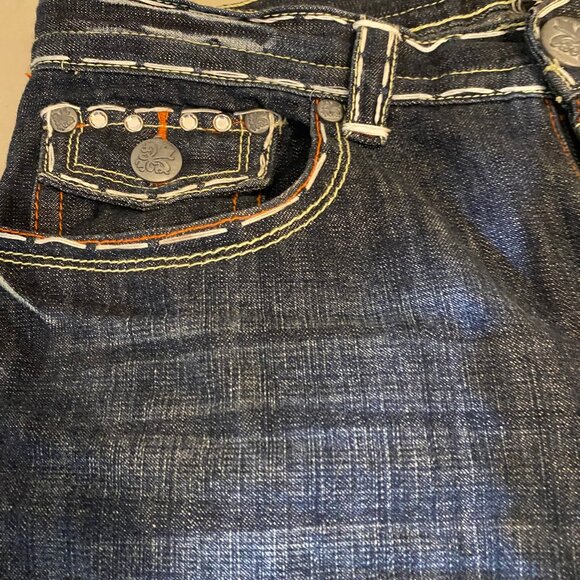 Y2K Riflessi Designer Jeans – W34 L32 - Picture 5 of 8